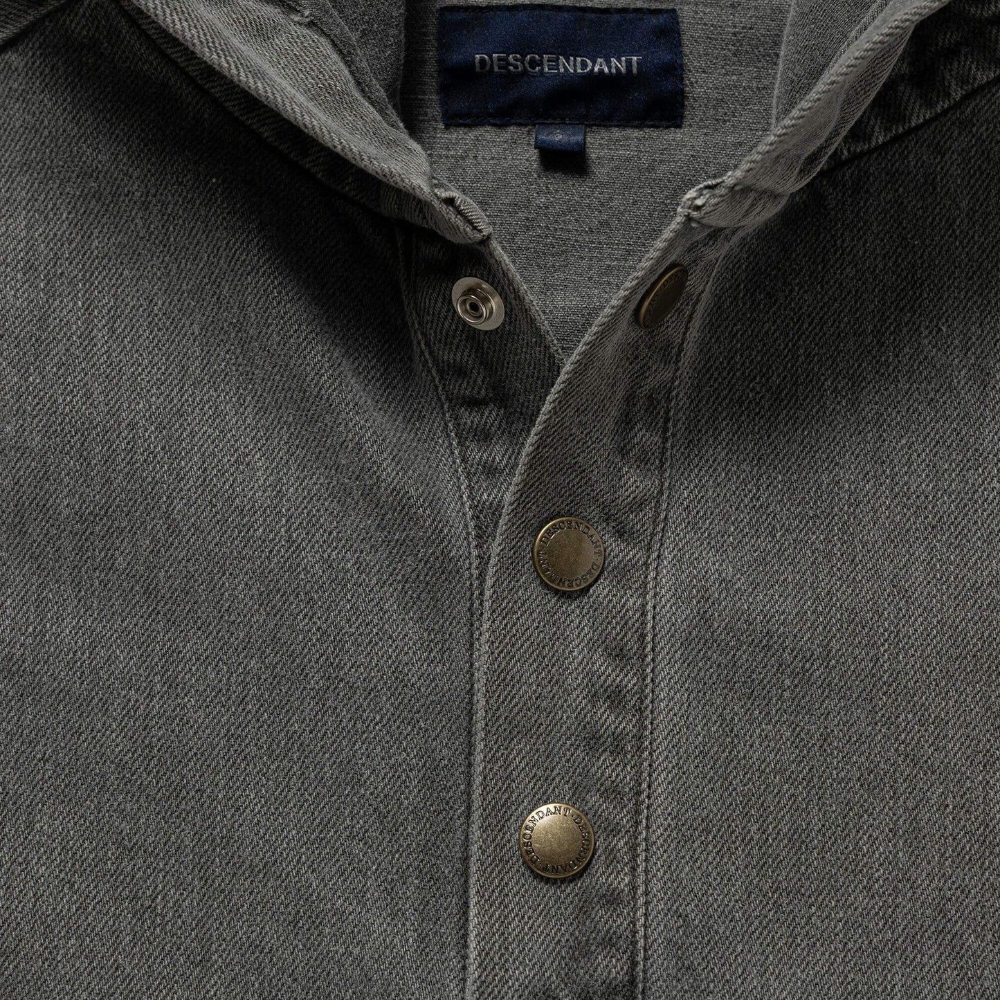 【現貨】DESCENDANT 24SS MOLE HOODED LS SHIRT PIGMENT DYE - 241WVDS-SHM02