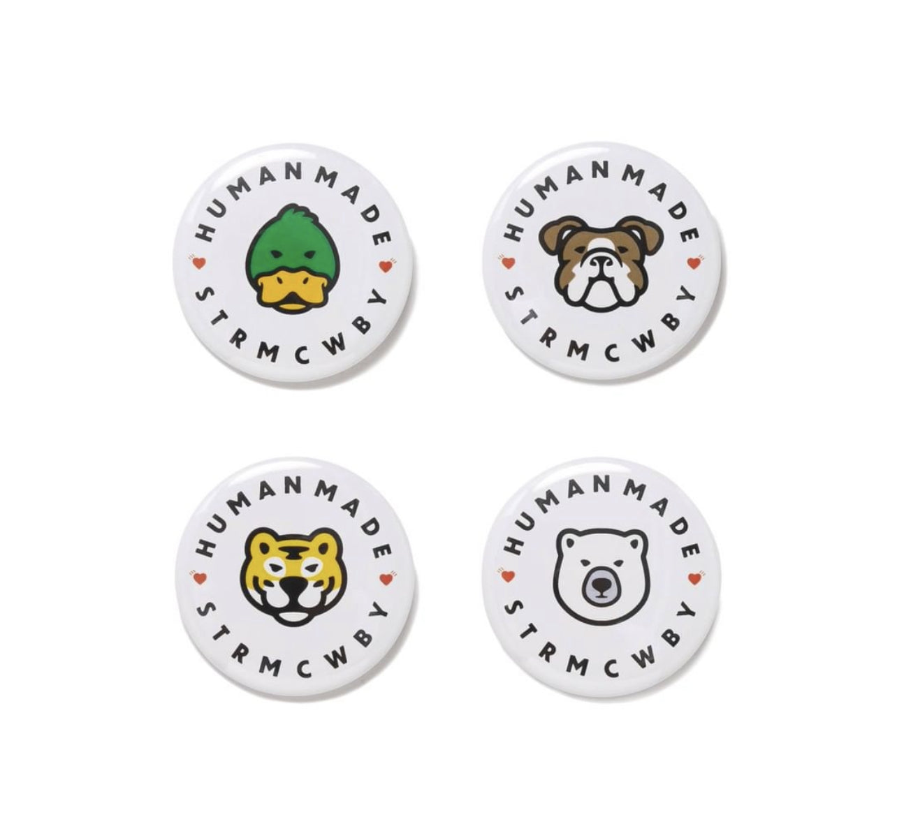 【現貨】HUMAN MADE 22SS ANIMAL BADGE 4P SET LARGE - HM23GD138