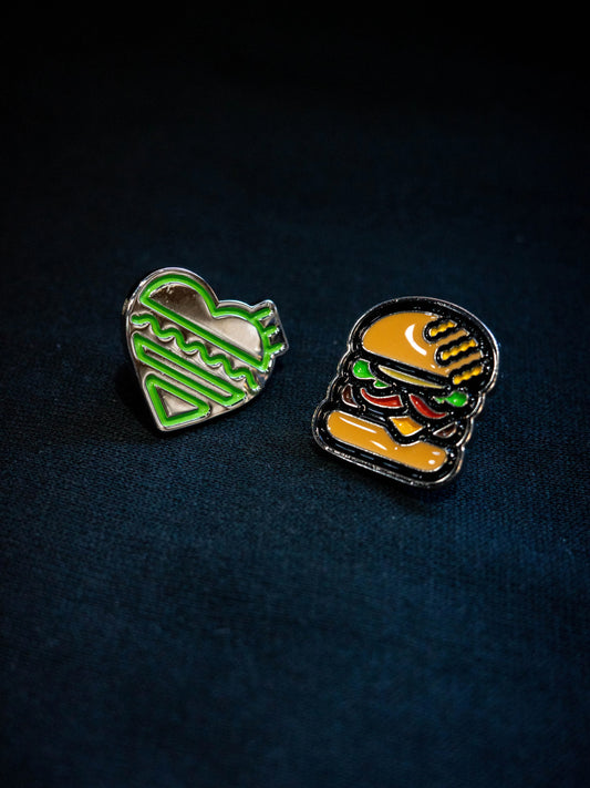 HUMAN MADE X SHAKE SHACK BURGER PIN SET