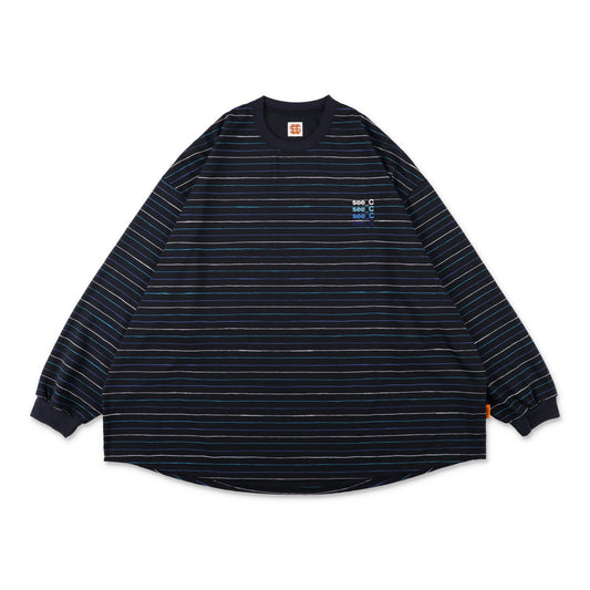 【現貨】SEE SEE x eye_C SUPER BIG BORDER LS TEE [NAVY]