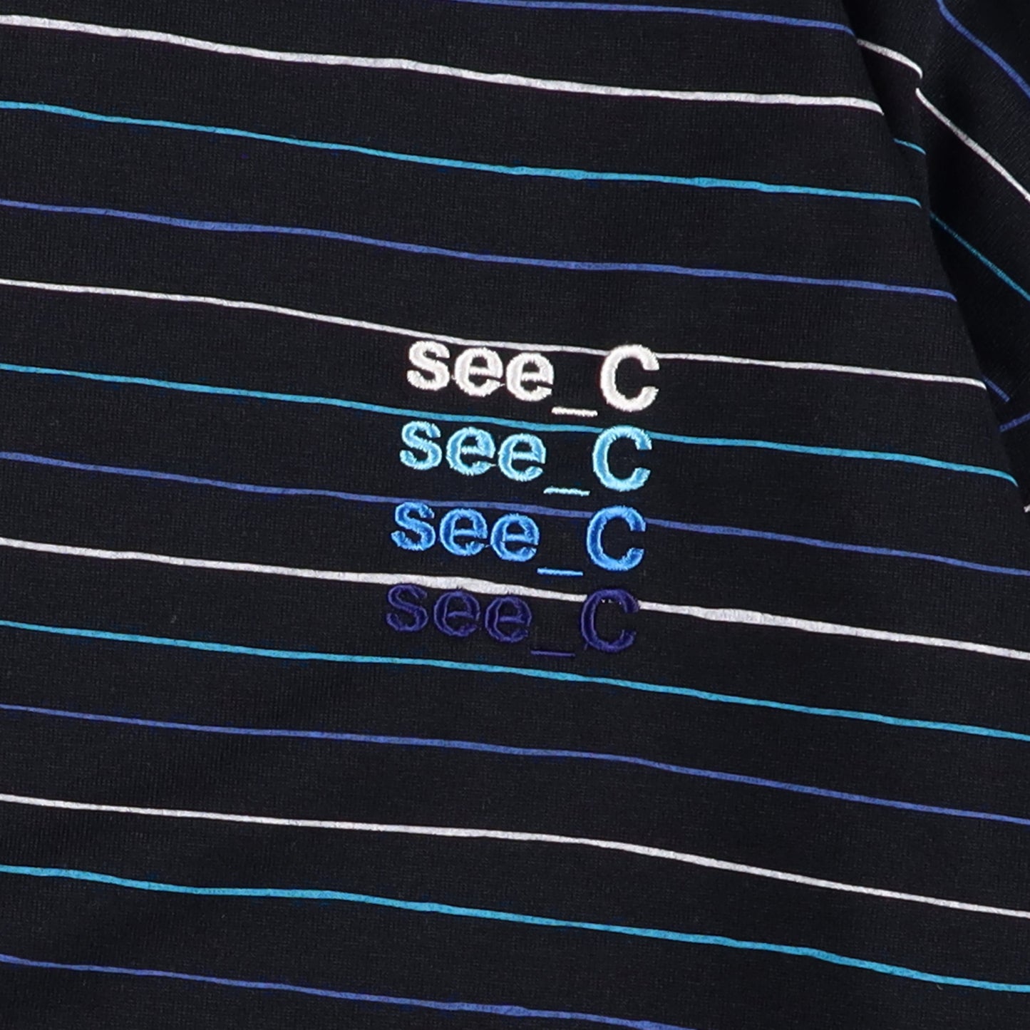 【現貨】SEE SEE x eye_C SUPER BIG BORDER LS TEE [NAVY]