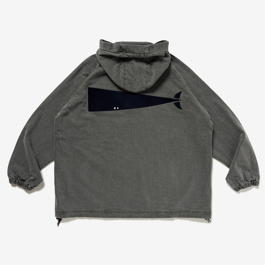 DESCENDANT MOLE HOODED LS SHIRT PIGMENT DYE