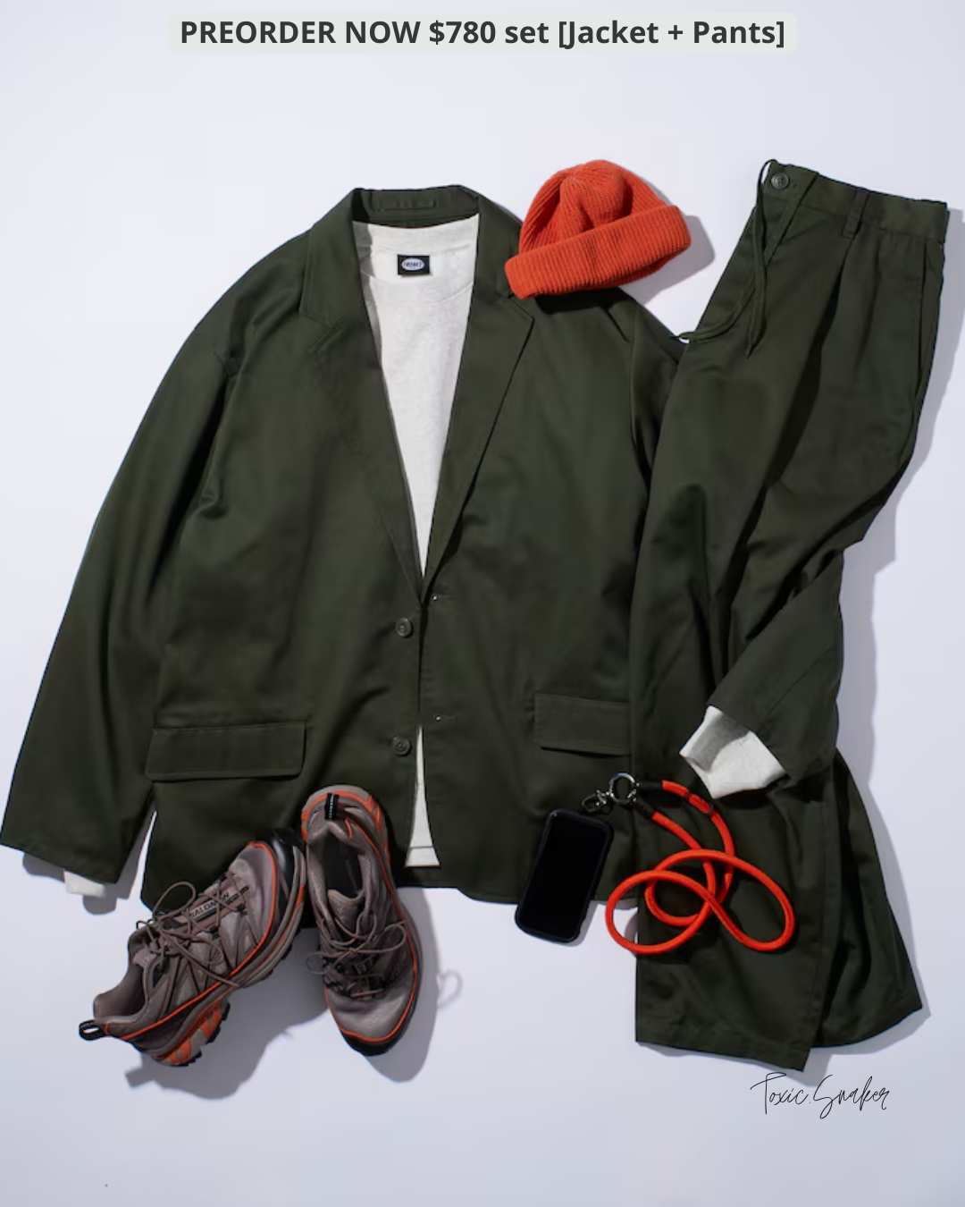 【預訂】FREAKSTORE RELAX FIT TWILL SET (JACKET + PANTS)