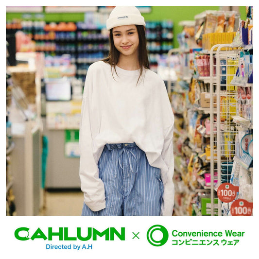 CAHLUMN X FAMILY MART CONVENICE STORE OVERSIZED L/S T-SHIRT