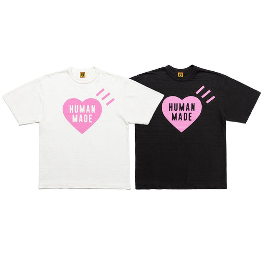 HUMAN MADE PINK HEART TEE