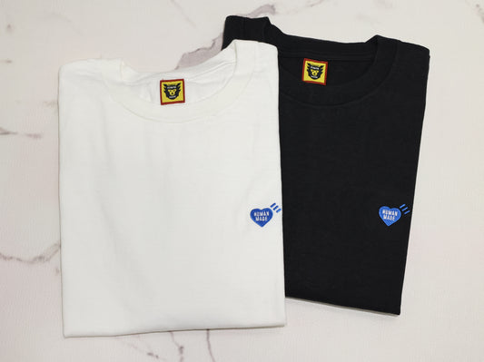 HUMAN MADE BLUE HEART BADGE T-SHIRT