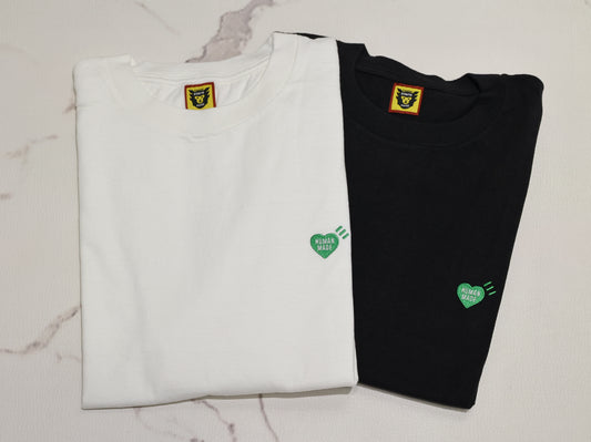 HUMAN MADE GREEN HEART BADGE T-SHIRT