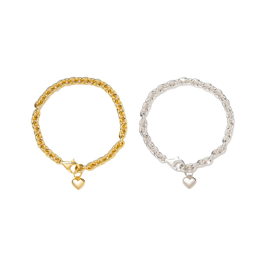 HUMAN MADE HEART SILVER BRACELET - GOLD / SILVER