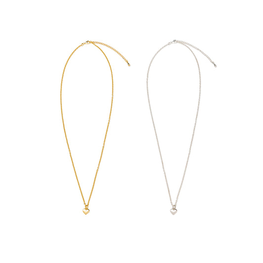 HUMAN MADE HEART SILVER NECKLACE - GOLD / SILVER