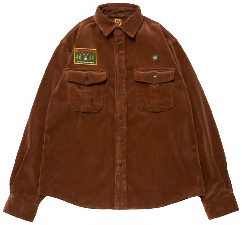 【現貨】HUMAN MADE 22AW CORDUROY WORKSHIRT - HM24SH006