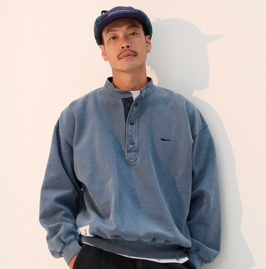 【現貨】DESCENDANT 25SS VOIL HENLEY NECK PIGMENT DYE - 252ATDS-CSM11